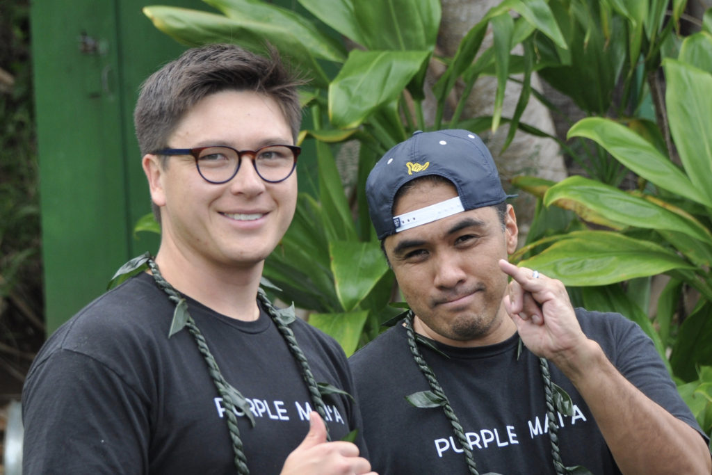 Purple Maiʻa CEO Donavan Kealoha and program director Alec Wagner